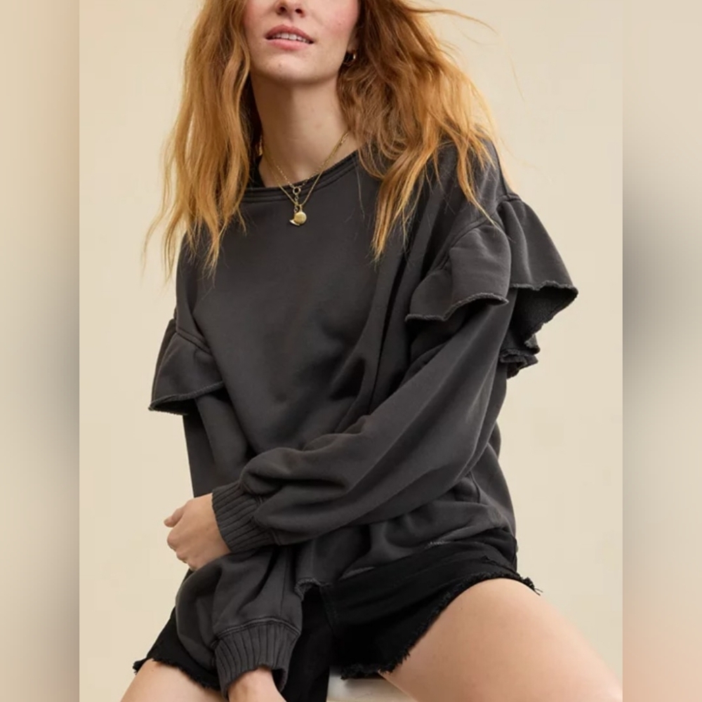Aerie Ruffle Sleeve Sweatshirt